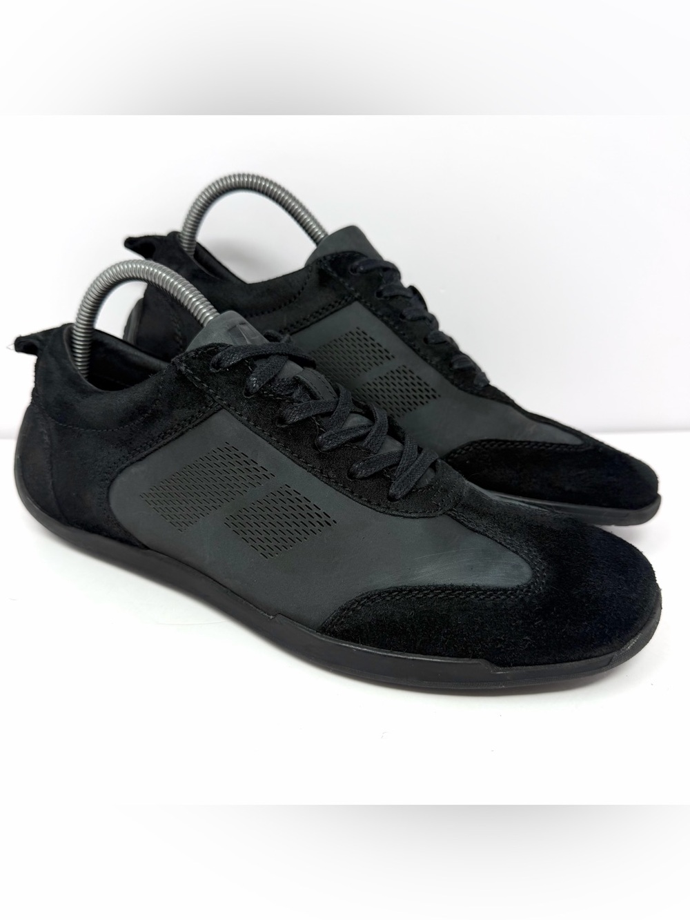 Piloti Men’s Icona Low Profile Driving Racing Shoe Sneaker Sz 8 Black Suede $228